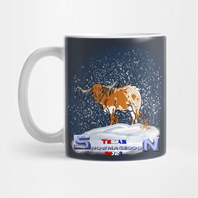 Texas Snowmageddon- Longhorn by ClaytoniumStudios94